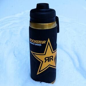 Rockstar Energy Drink Stainless Steel Tumbler 26oz | Black & Gold | Insulated